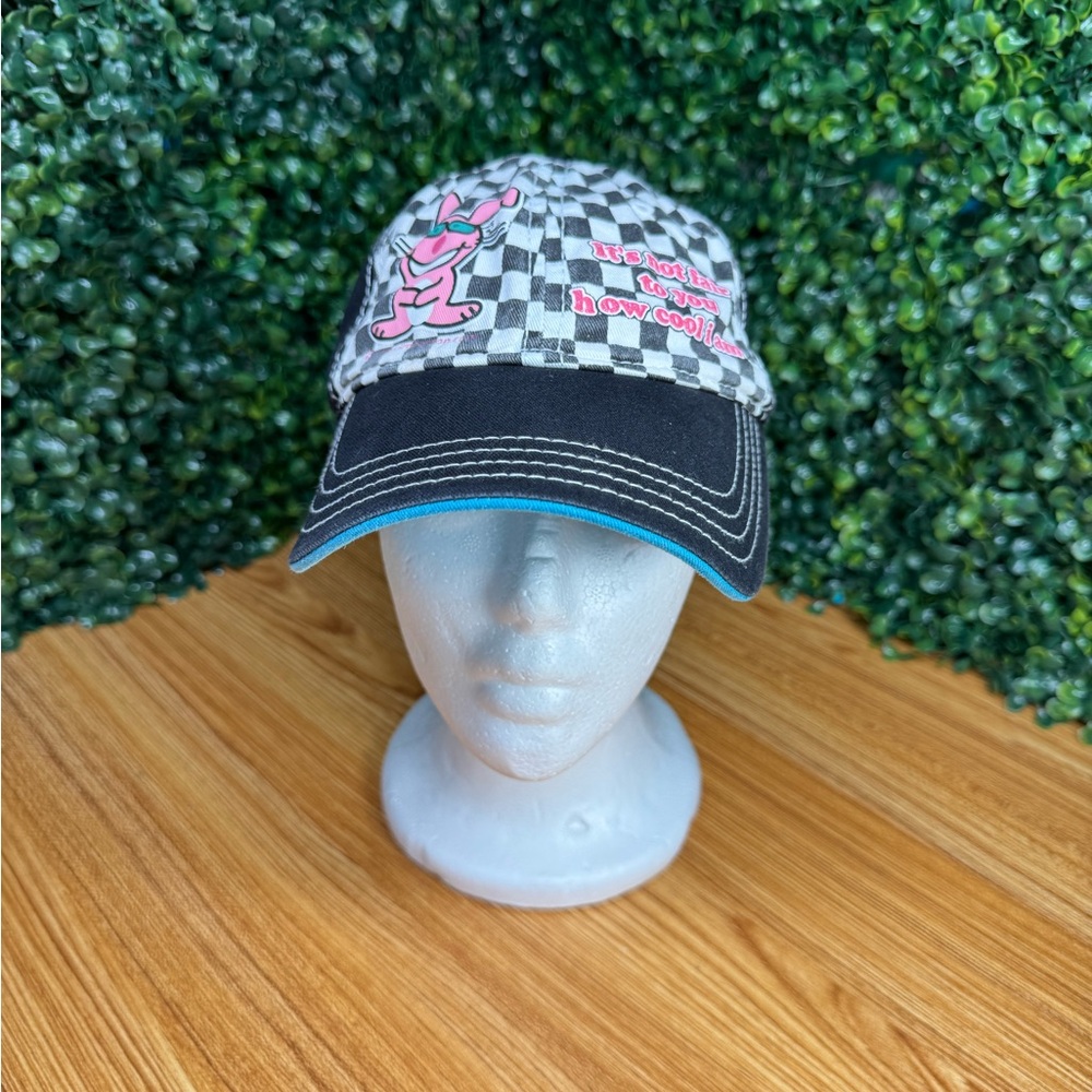 Checkered Black and White Women's Cap